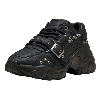 Pulsar Wedge Black Claw Lace Up Sneakers