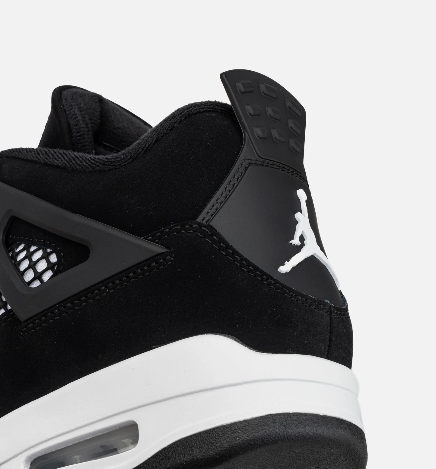 Air Jordan 4 Retro White Thunder Grade School Lifestyle Shoe Black White Black