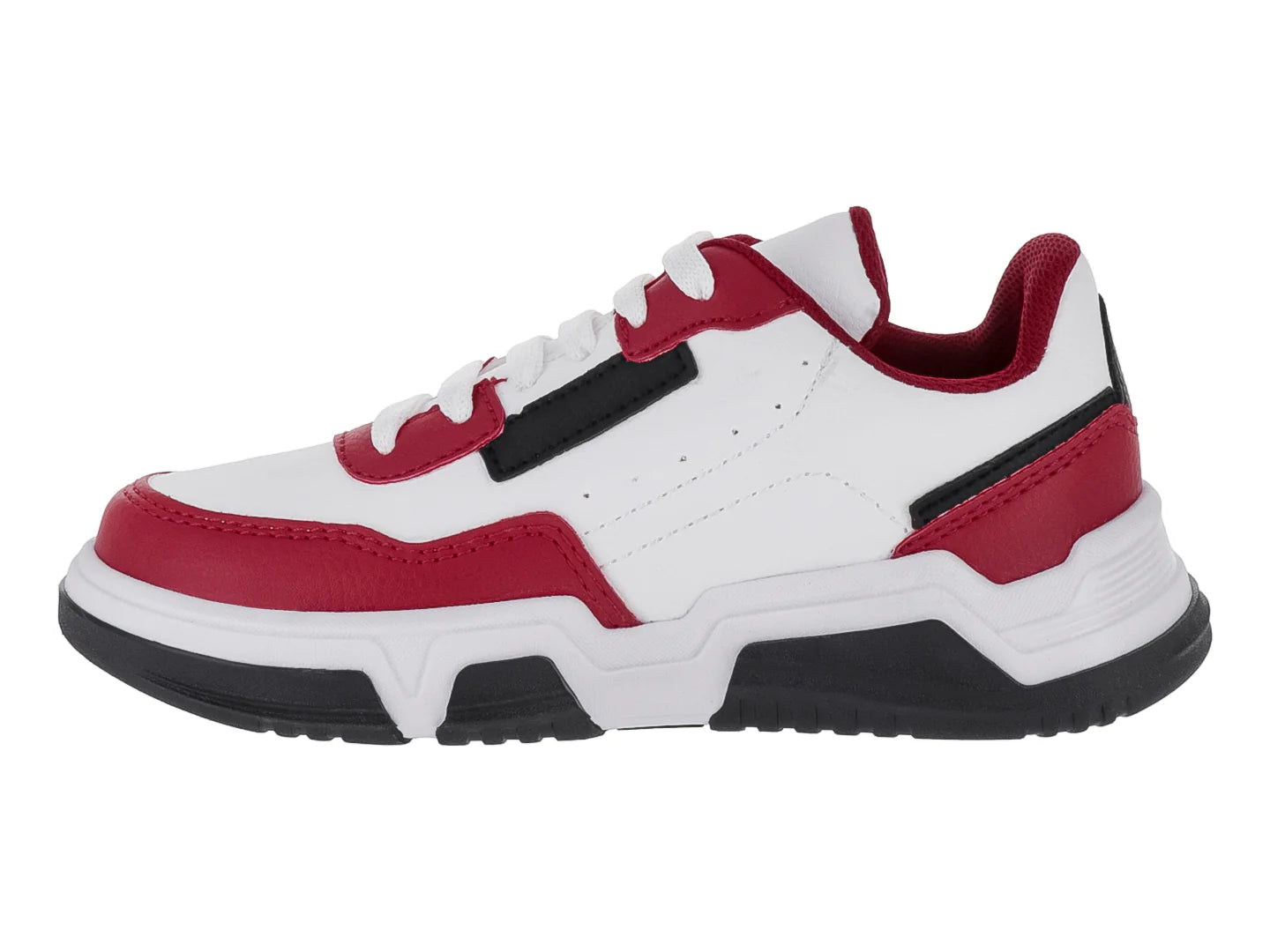 Tenis New Boys Rojo Blanco y Negro para Niño