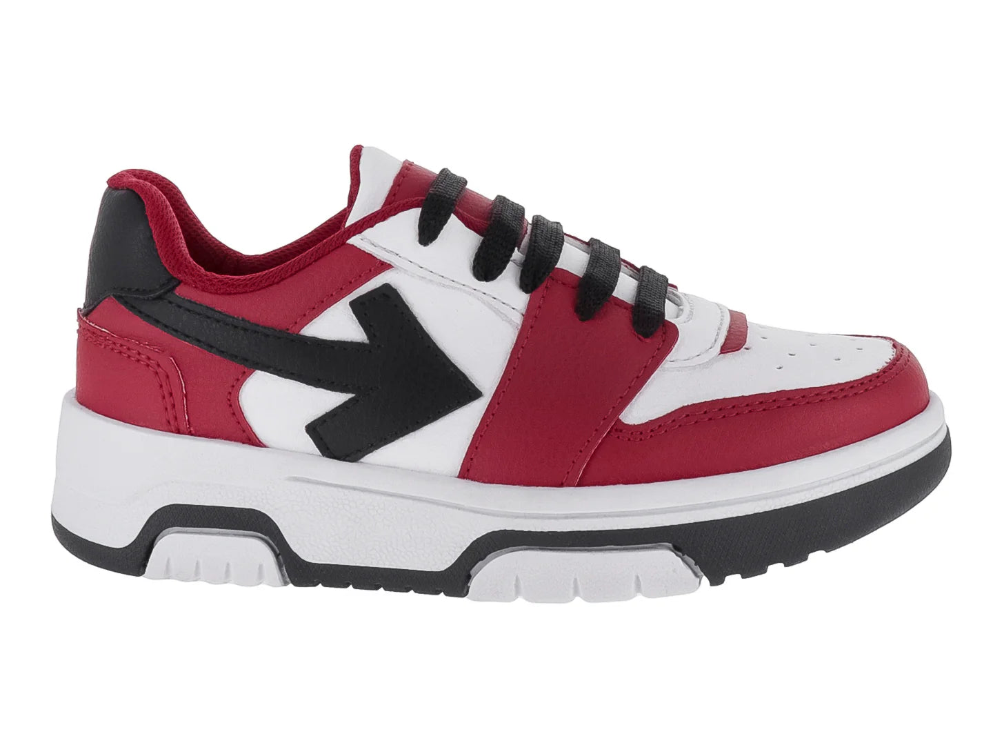 Tenis New Boys Rojo Blanco y Negro para Niño