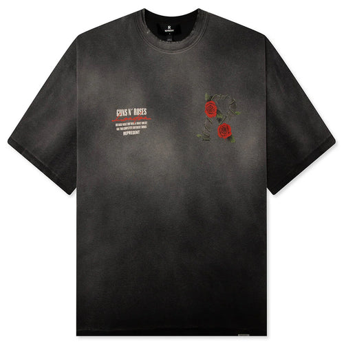 Represent x Guns N Roses Tour T Shirt Stained Black