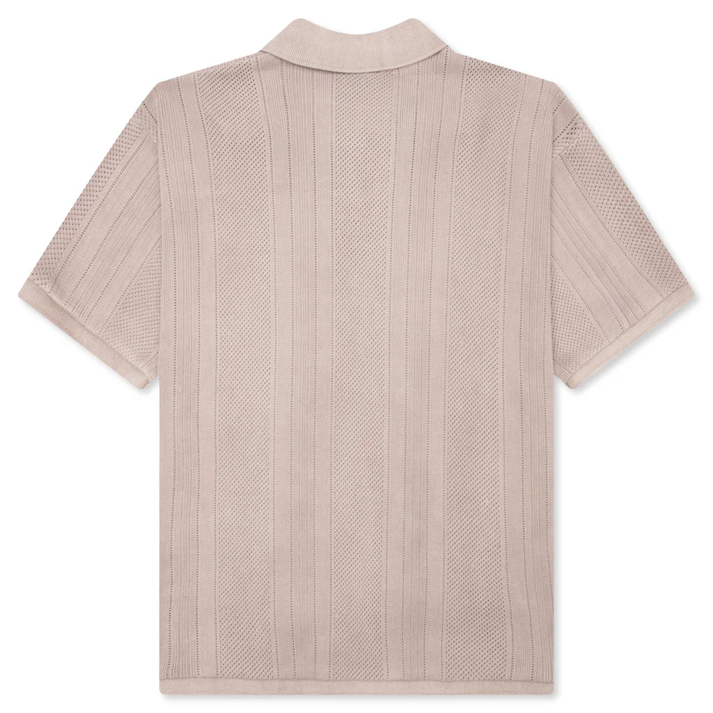 Open Stitch Polo Cashmere