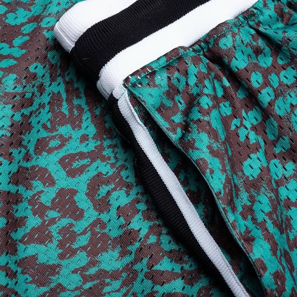 Game Shorts Turquoise Leopard