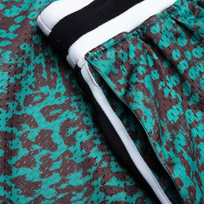 Game Shorts Turquoise Leopard