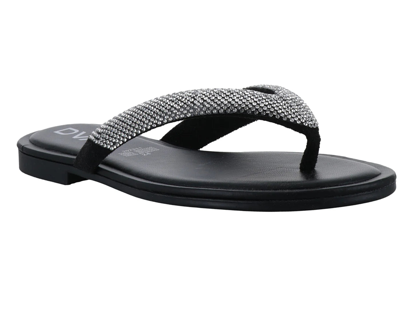 Sandalias Donova Negro con Piedras para Mujer