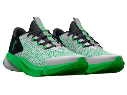Tenis Under Armour Scramjet 5 Gris y Verde para Niño