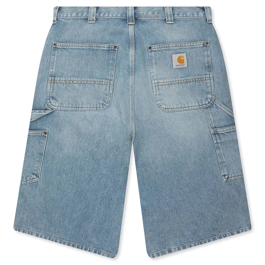OG Double Knee Short Blue Heavy Worn Bleached