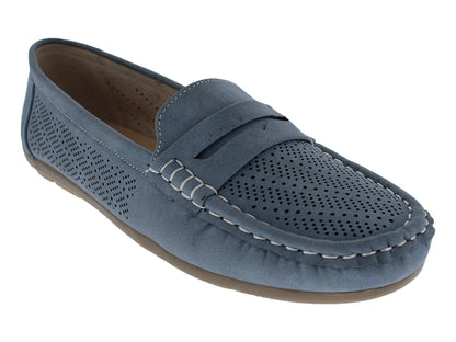 Zapatos Mocasines Comfort Fit Azul para Mujer