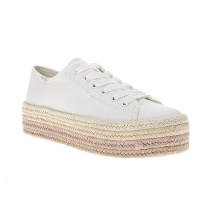 Triple Up Canvas Jute Foxing Lace Up Sneakers