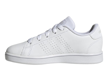 Tenis Adidas Advantage Blanco y Gris para Niño