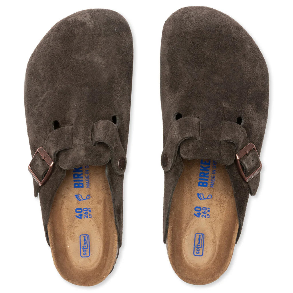 Wide Boston Soft Footbed Suede Mocha