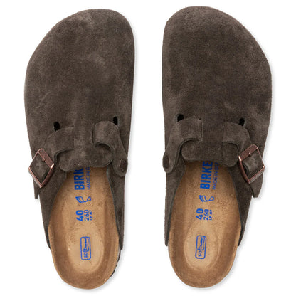 Wide Boston Soft Footbed Suede Mocha