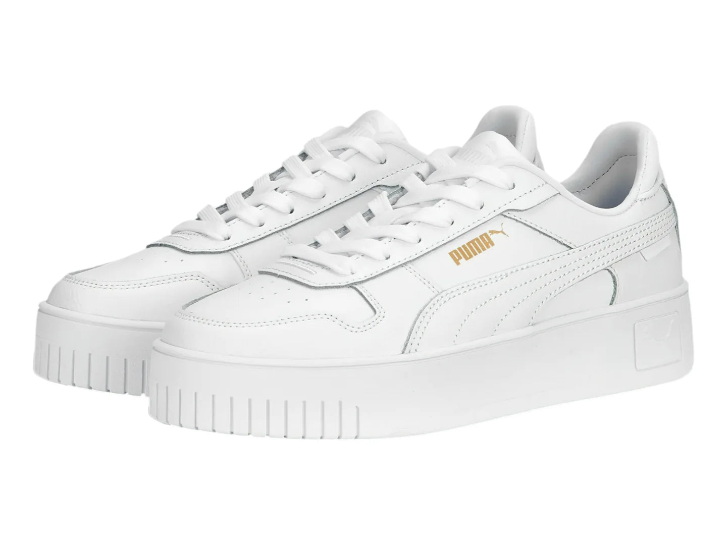 Tenis PUMA Carina Street Blancos con Oro para Mujer