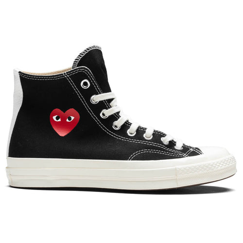 Converse x Comme Des Garcons PLAY All Star Chuck 70 Hi Small Red Heart Black