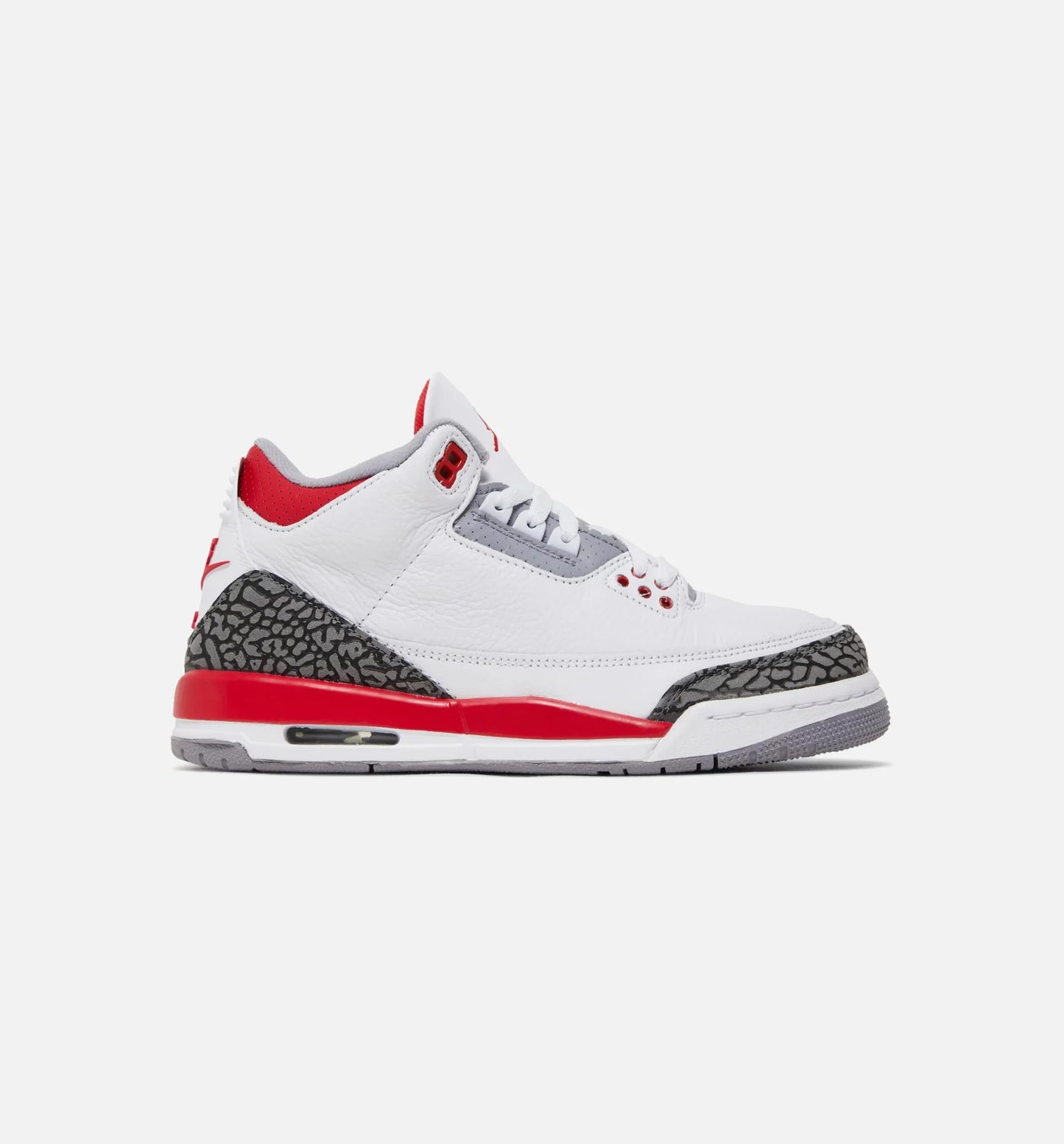 Air Jordan 3 OG Fire Red Grade School Lifestyle Shoe White Red Free Shipping