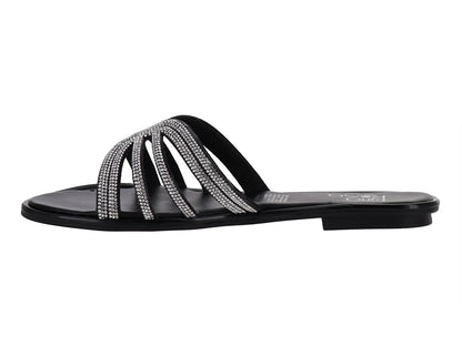 Sandalias Luna Rosa Negras para Mujer