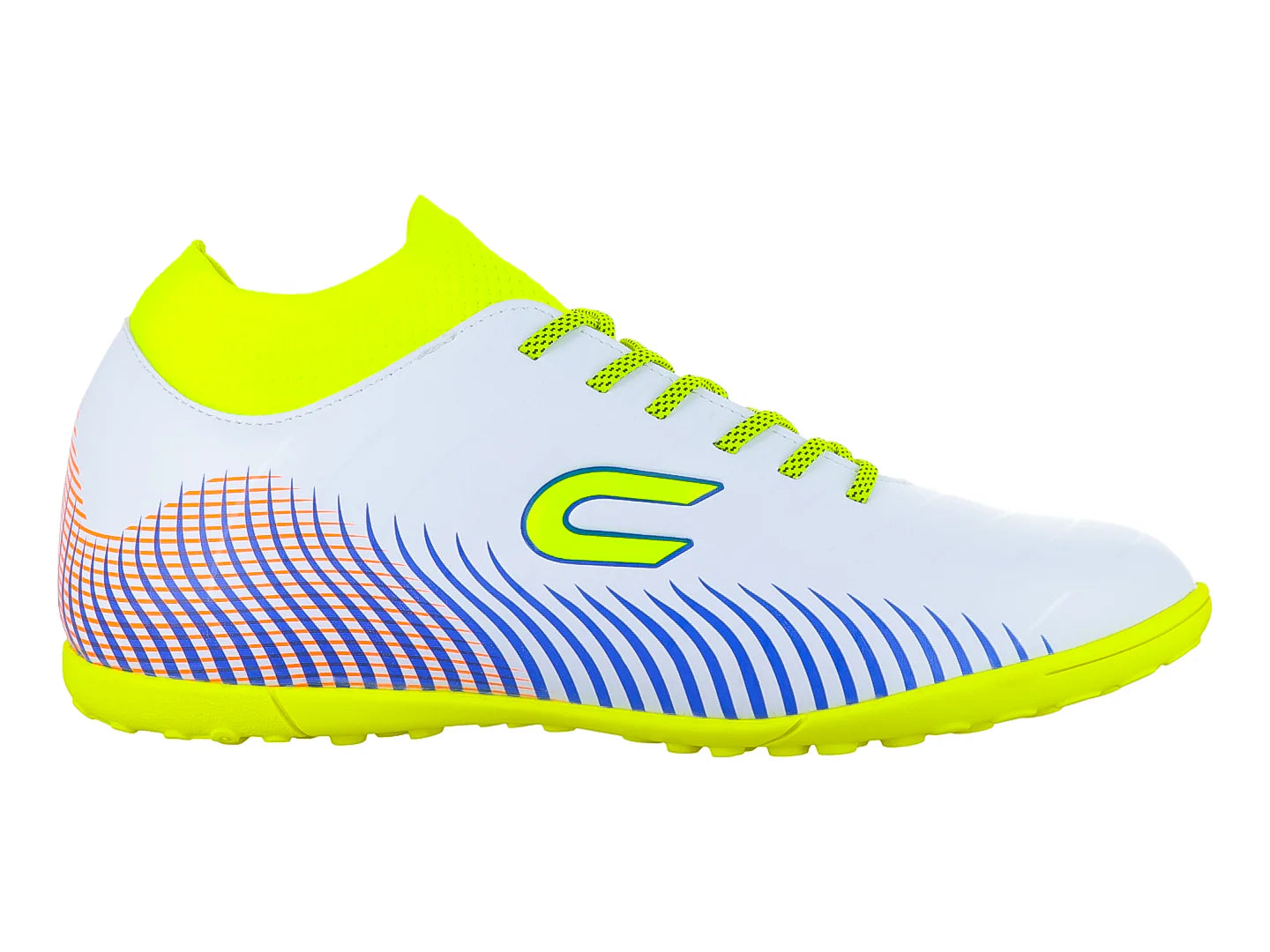 Tenis de Fútbol Court Blanco y Amarillo para Hombre