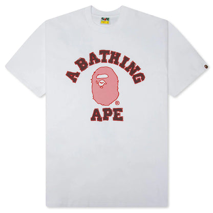 Hand Drawn College Relaxed Fit Tee White