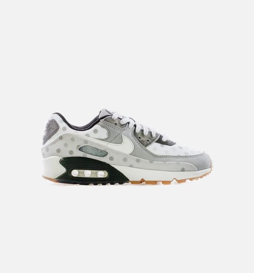 Air Max 90 White Polka Mens Lifestyle Shoe Gray White