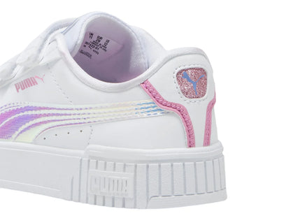 Tenis PUMA Carina 20 Deep Dive Blanco Azul y Rosa para Niña