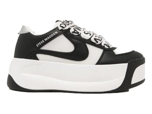 Tenis Steve Madden Charge Up Blanco y Negro para Mujer