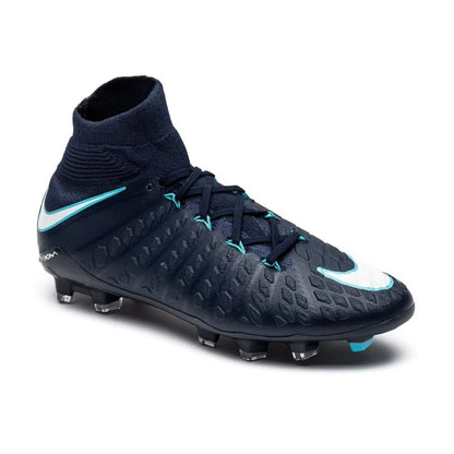 Nike Kids Jr Hypervenom Phantom III Dynamic Fit FG Firm Ground Soccer Cleats Blue