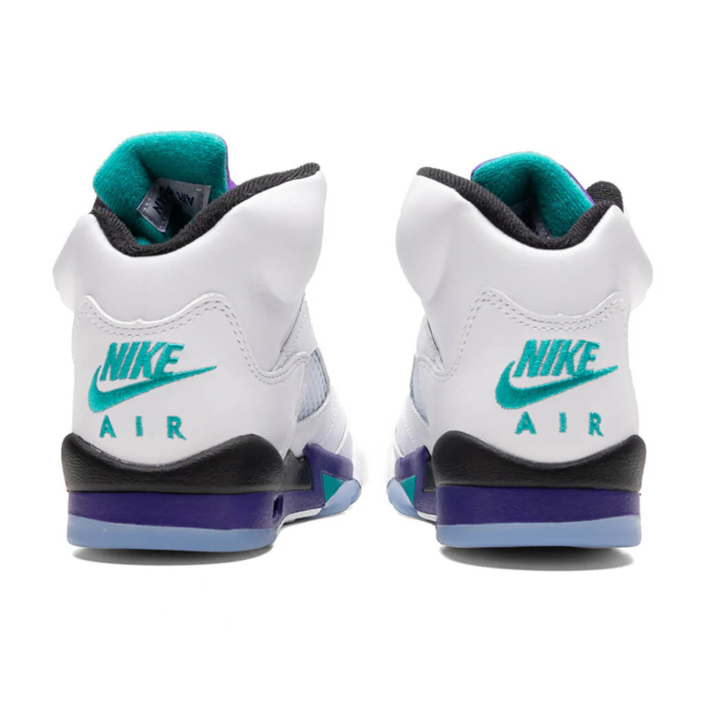 Air Jordan 5 Retro OG Grape GS White New Emerald Grape