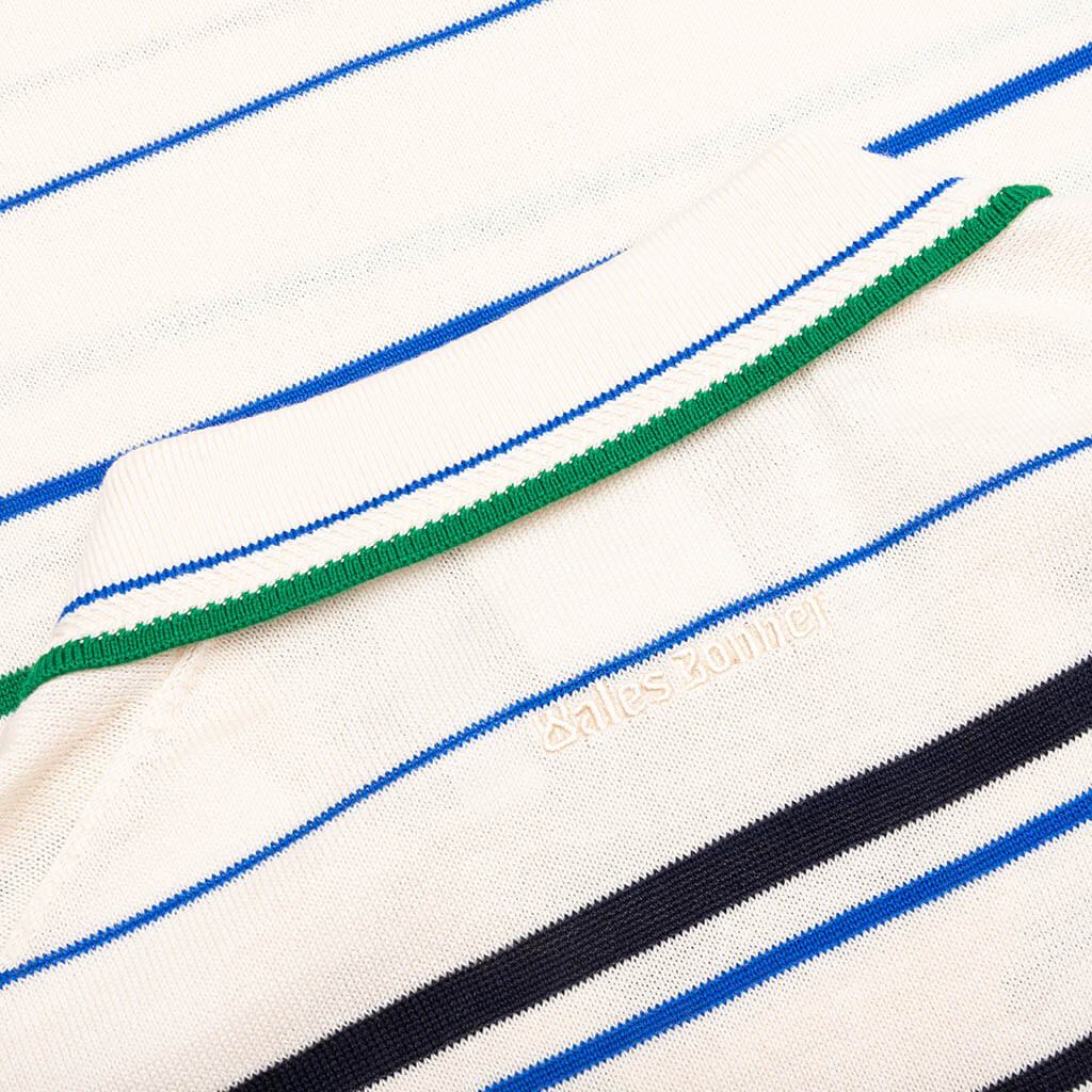 Adidas x Wales Bonner Knit Polo Wonder White Green Blue Bird