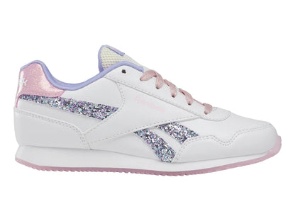 Tenis Reebok Royal CL Jog 30 Blanco y Rosa para Niña