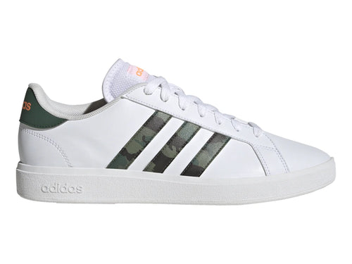 Tenis Adidas Grand Court Base 20 Blancos y Naranja para Hombre