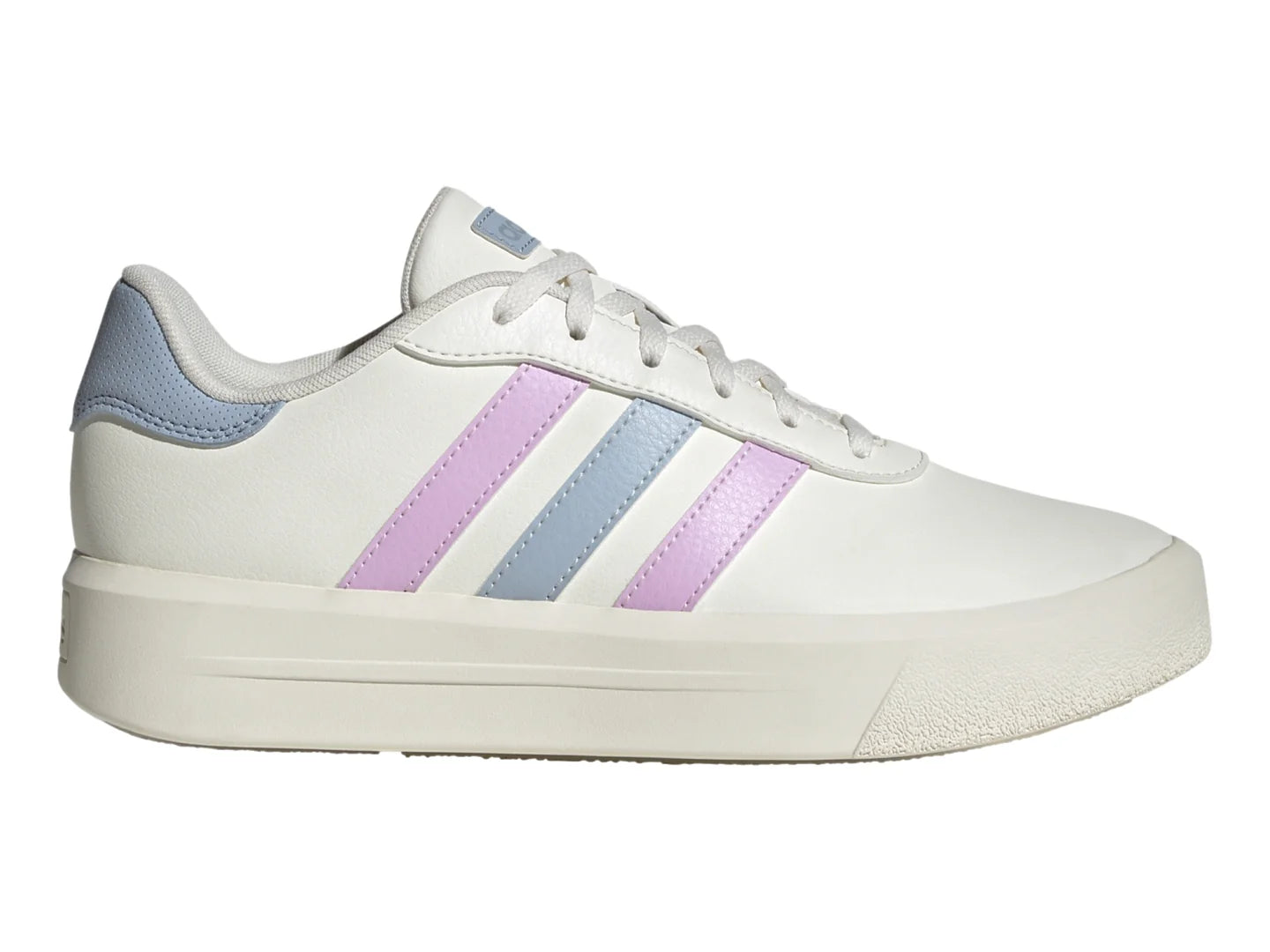 Tenis Adidas Court Platform Blanco Lila y Azul para Mujer