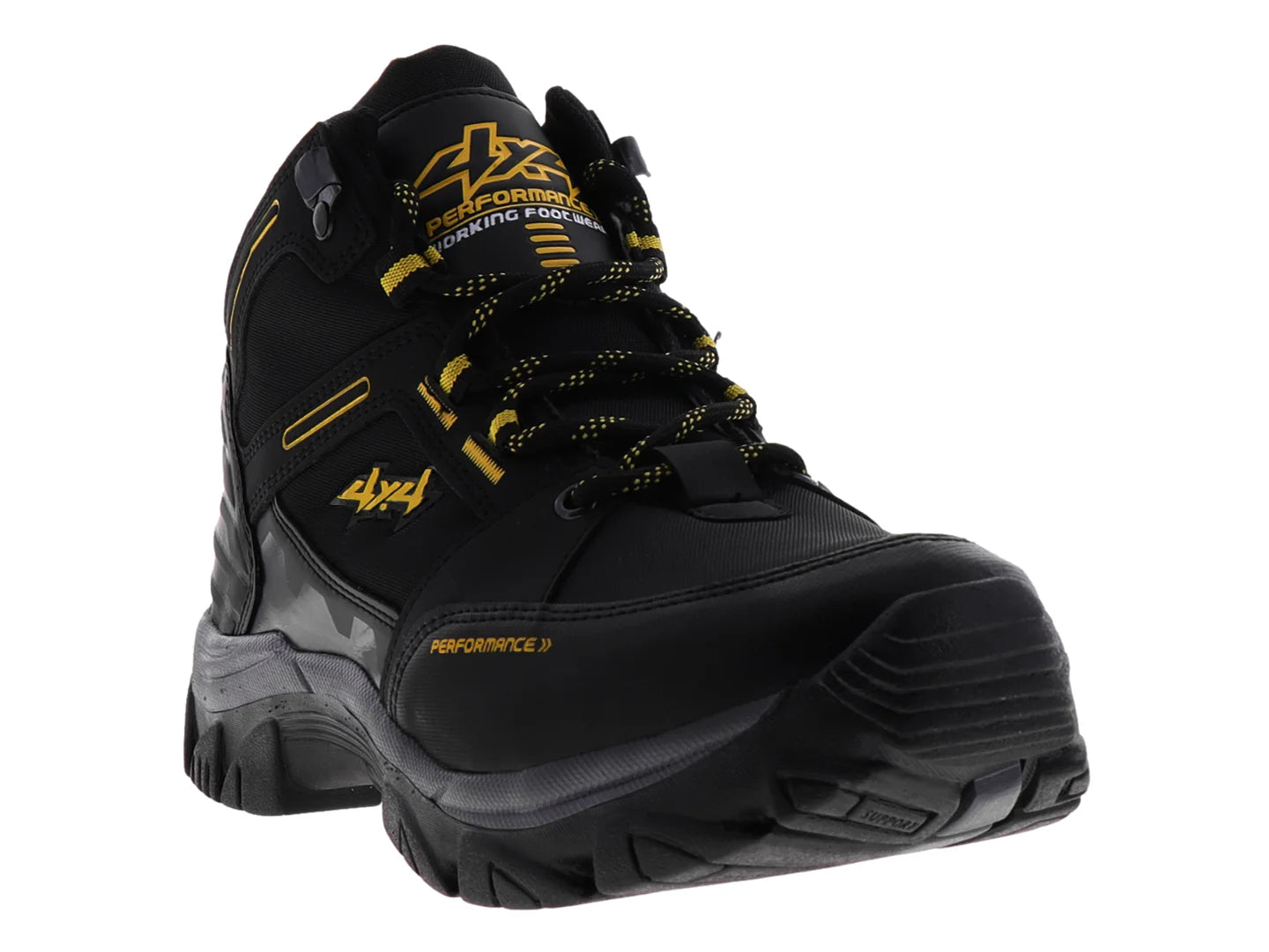 Botas 4X4 Negro con Amarillo para Hombre