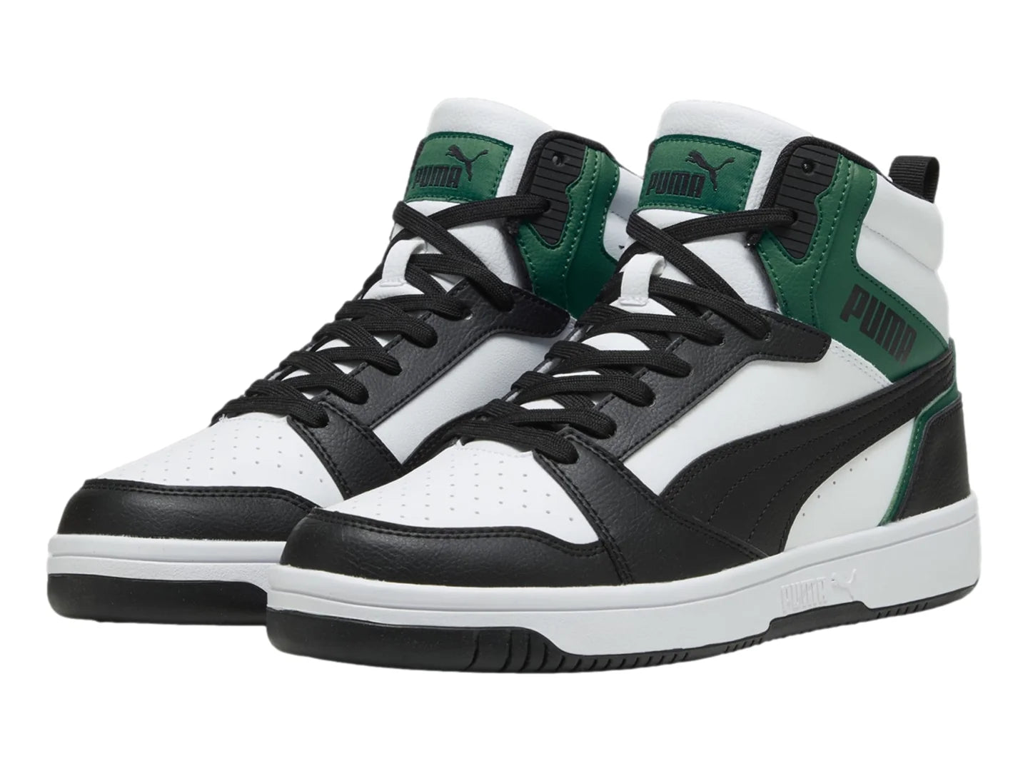 Tenis PUMA Rebound V6 Blanco Negro y Vino