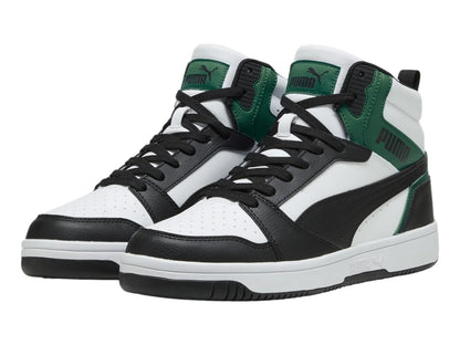 Tenis PUMA Rebound V6 Blanco Negro y Vino