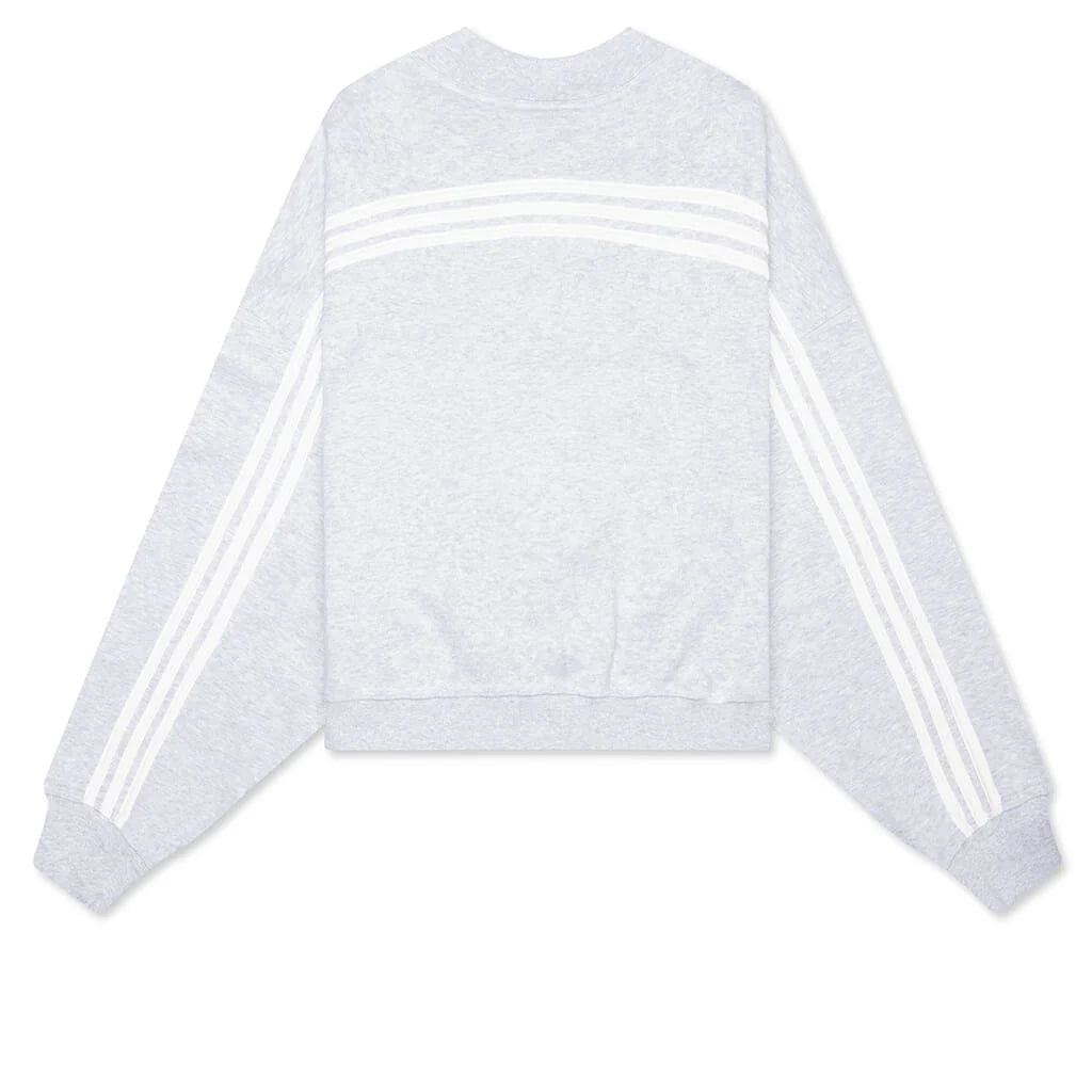 Adidas x Bad Bunny Heavy Crew Neck Hooded Balaclava Sweatshirt Light Grey Heather