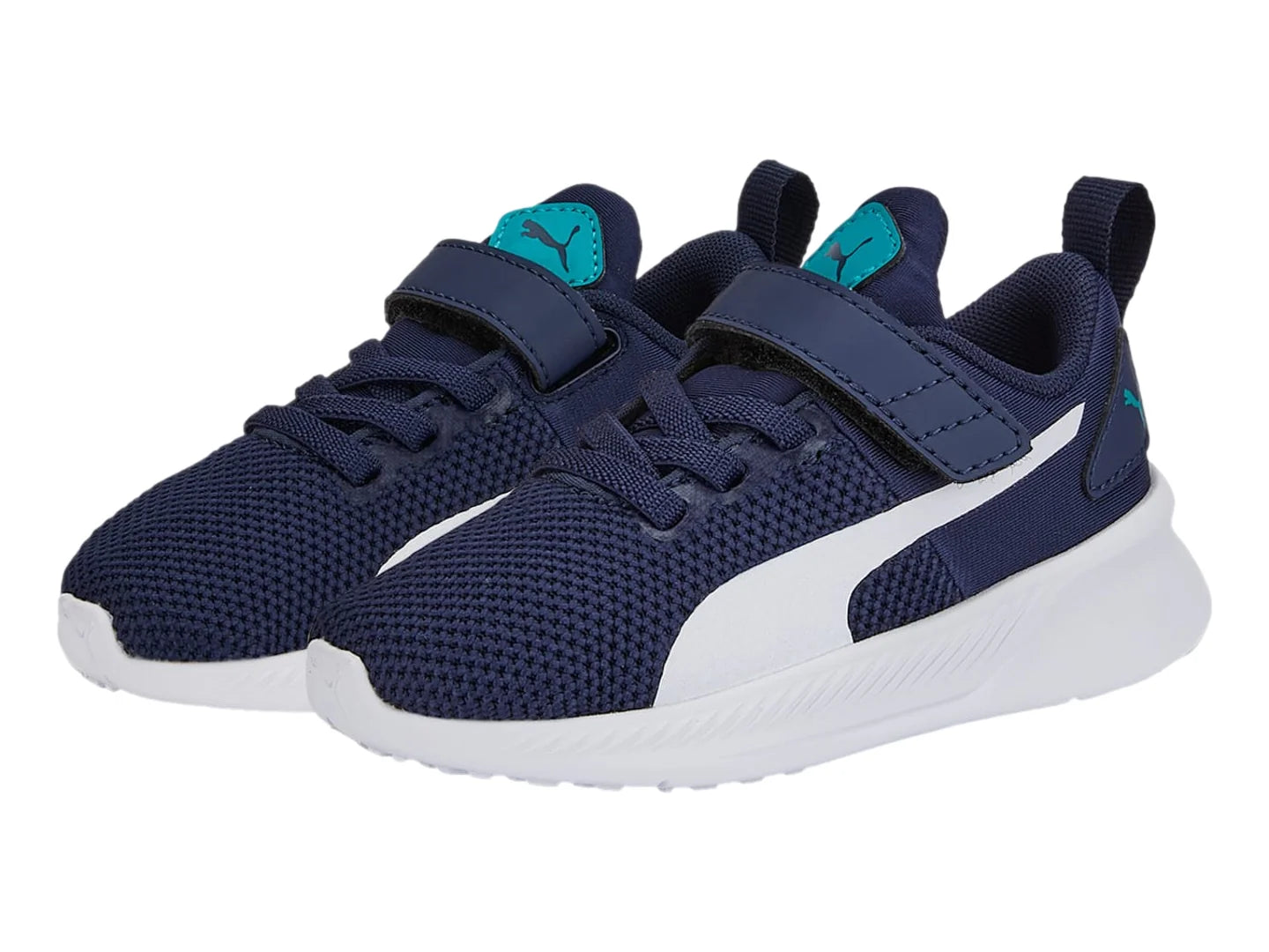 Tenis PUMA Flyer Runner V Azul Marino y Blanco para Niño