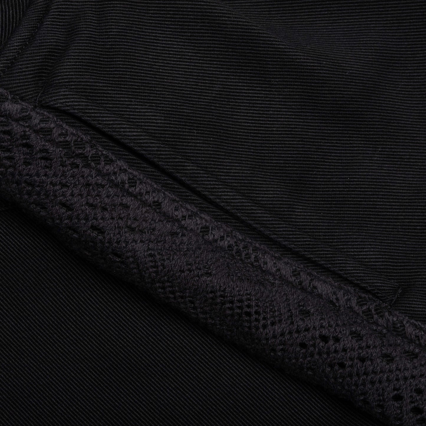 Knitted Panel Shorts Black