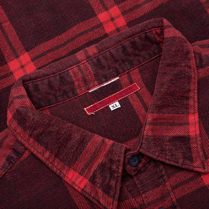 Over Dye 7 Cuts Shirt Red