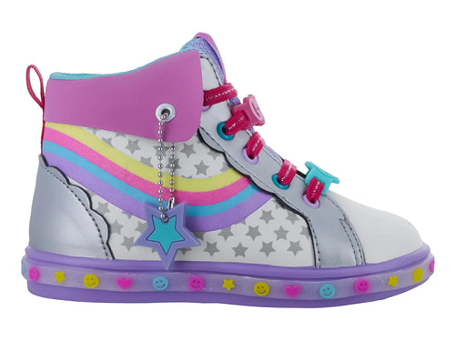 Tenis Botín Buble Gummers Blanco Lila para Niña