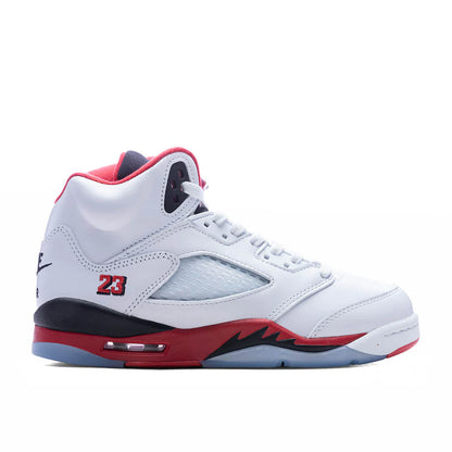 Air Jordan 5 Retro OG Fire Red Black Tongue GS White Fire Red Black