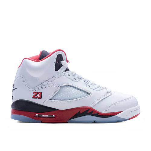 Air Jordan 5 Retro OG Fire Red Black Tongue GS White Fire Red Black