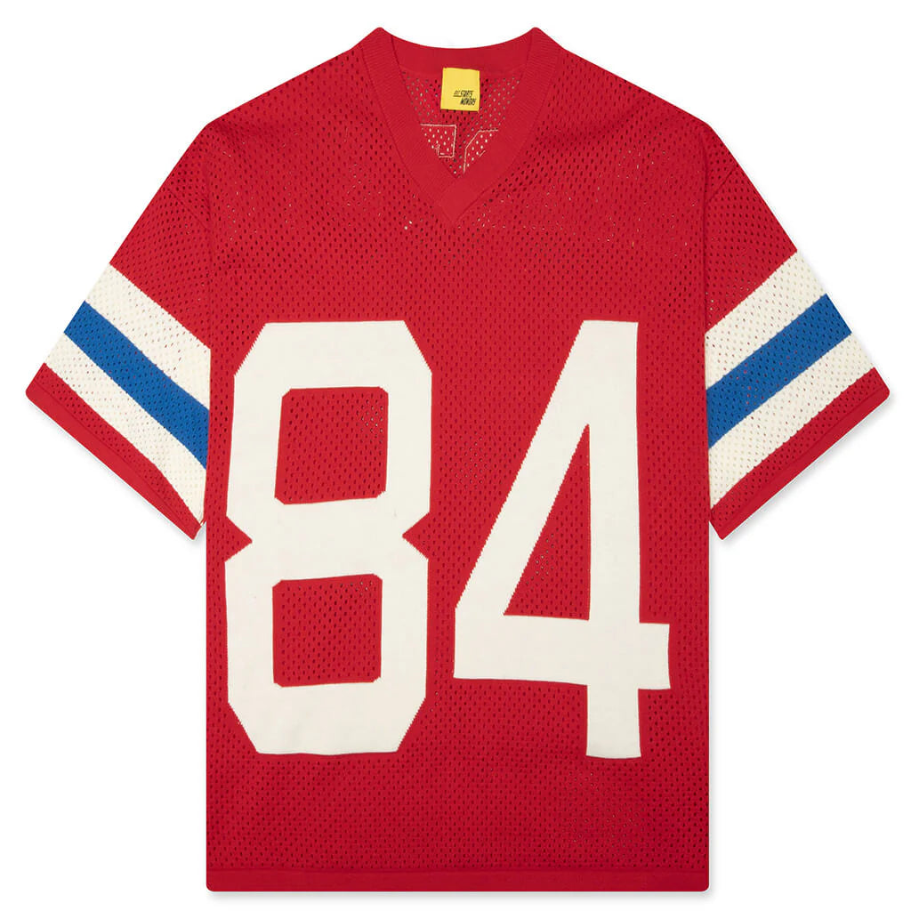 Knit Mesh Jersey Red
