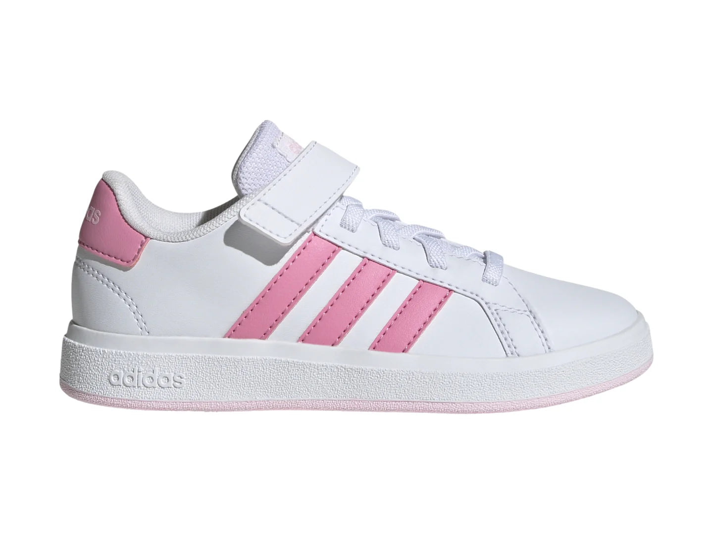 Tenis Adidas Grand Court 20 Blanco y Rosa para Niña