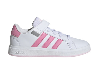 Tenis Adidas Grand Court 20 Blanco y Rosa para Niña