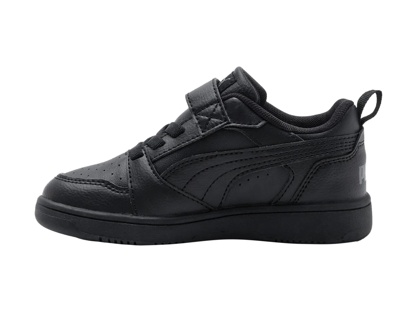 Tenis PUMA Rebound V6 Lo AC Negro y Gris para Niño