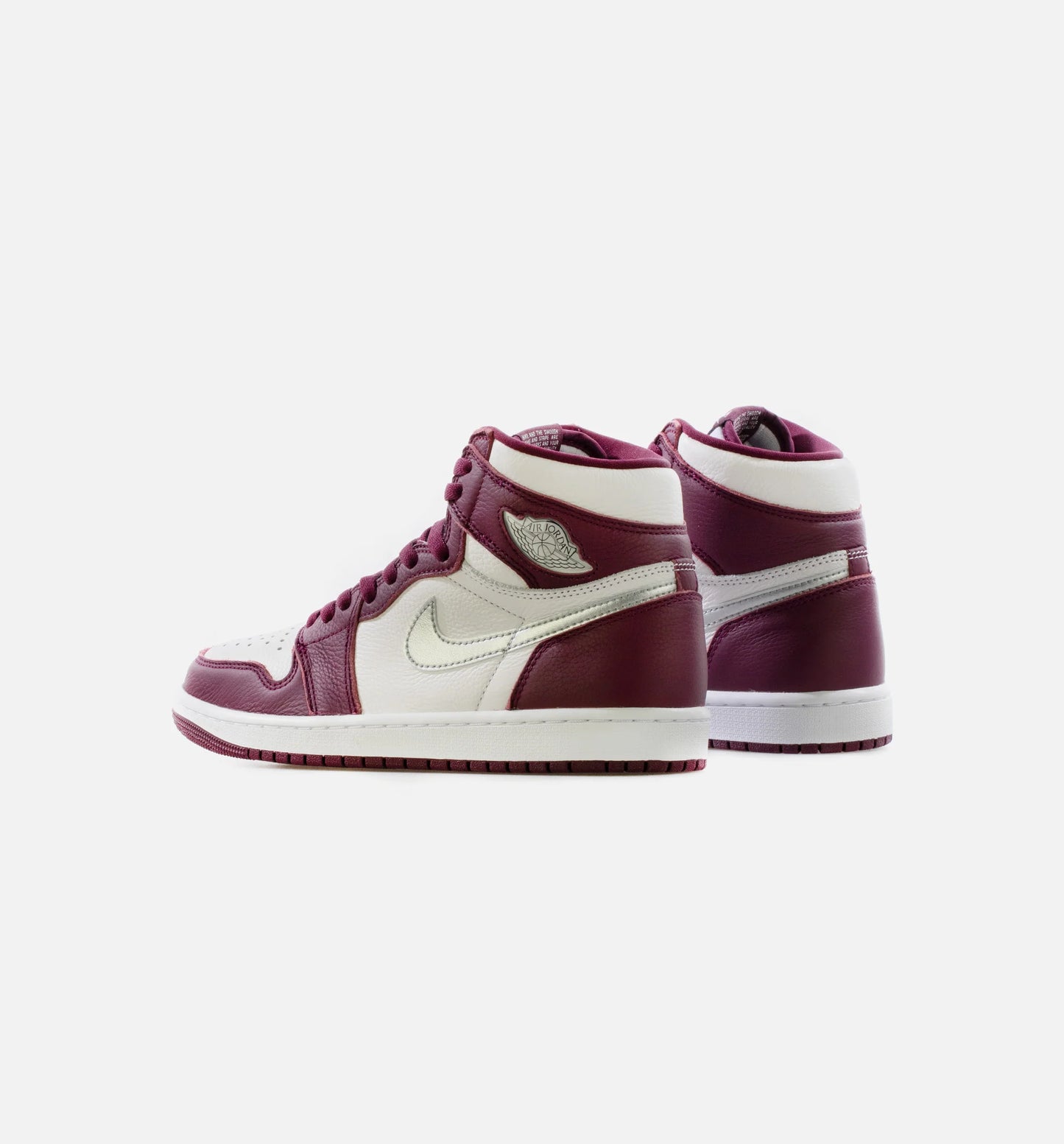 Air Jordan 1 Retro High OG Bordeaux Mens Lifestyle Shoe Bordeaux White Metallic Silver Limit One Per Customer