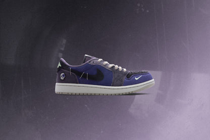 Air Jordan 1 Retro Low OG x Zion Williamson Voodoo Alternate Regency Purple Vapor Green Dark Raisin