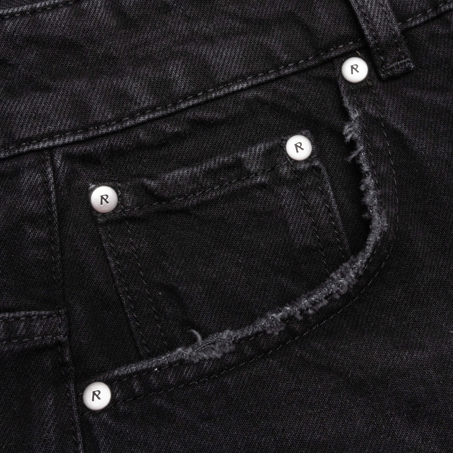 Tailored Denim Shorts Black