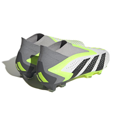 adidas Predator Accuracy FG Firm Ground Cleats White Black Lucid Lemon