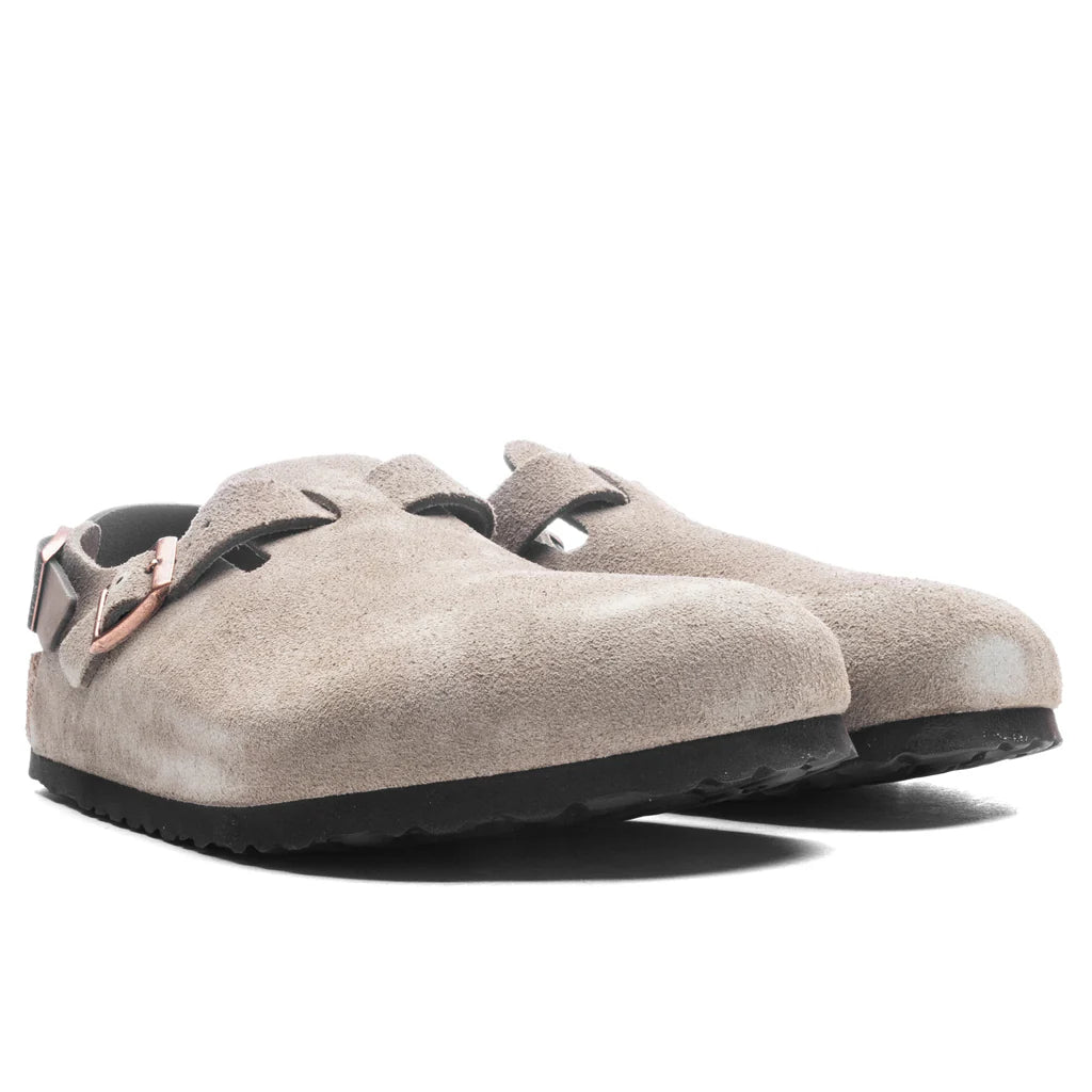 Narrow Tokio Suede Leather Taupe